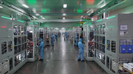 宜昌楚能三號工廠產(chǎn)品正式量產(chǎn)下線 標志項目一期全面建成量產(chǎn)